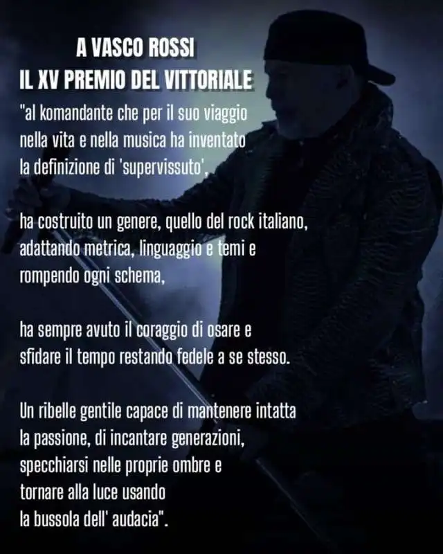 vasco rossi xv premio del vittoriale