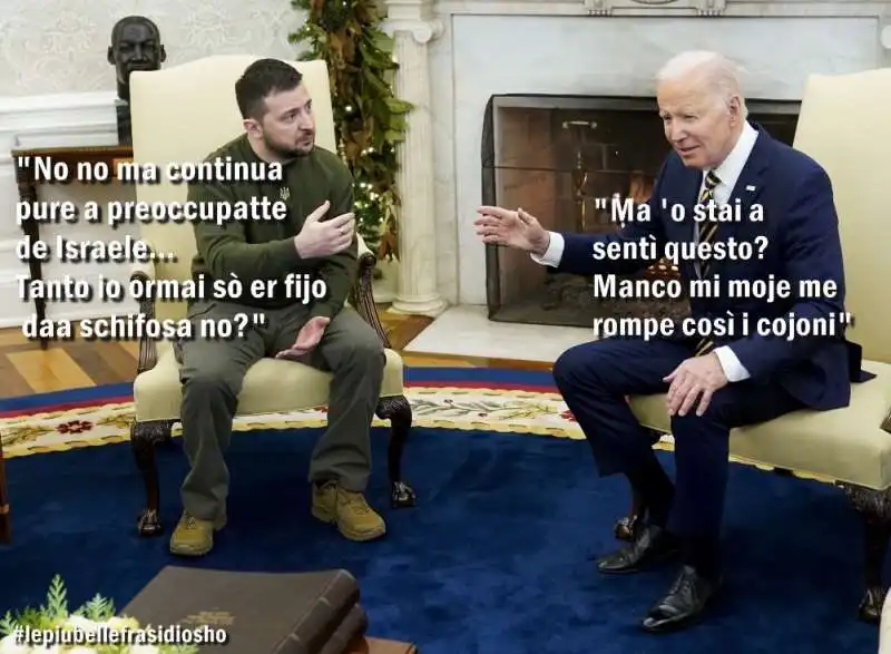 VOLODYMYR ZELENSKY JOE BIDEN - VIGNETTA BY OSHO