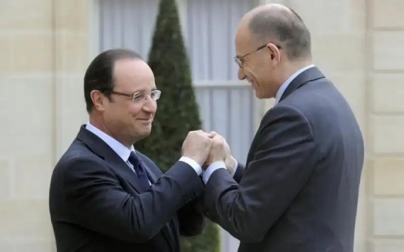 enrico letta e francois hollande 