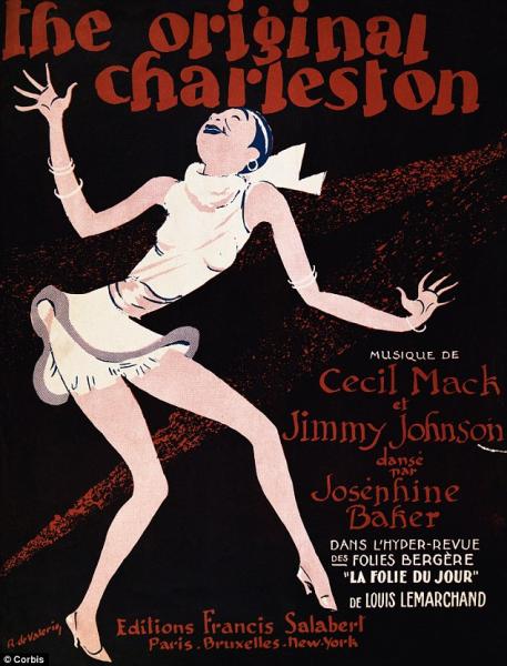 POSTER ANNI VENTI DEL CHARLESTON CON JOSEPHINE BAKER