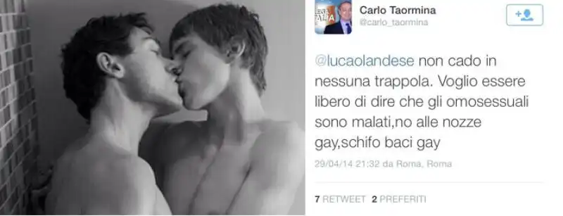 CARLO TAORMINA E I BACI GAY