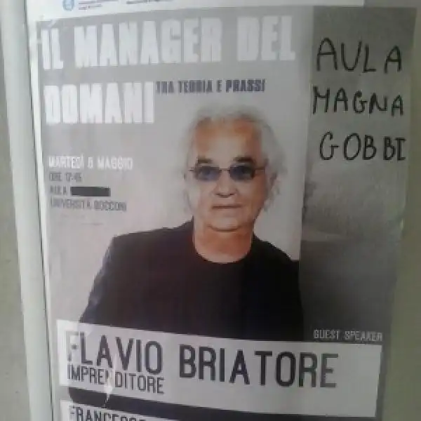 FLAVIO BRIATORE ALLA BOCCONI