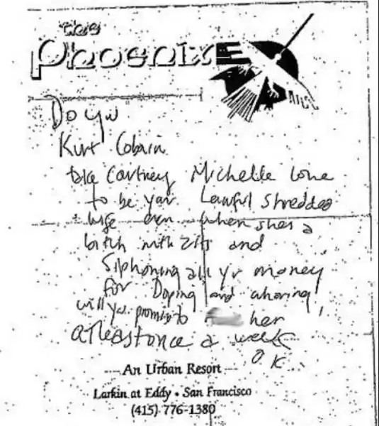 KURT COBAIN - IL BIGLIETTO INTEGRALE SMONTA LE ACCUSE 