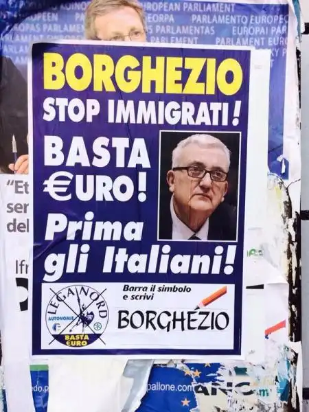 i manifesti di borghezio a roma 