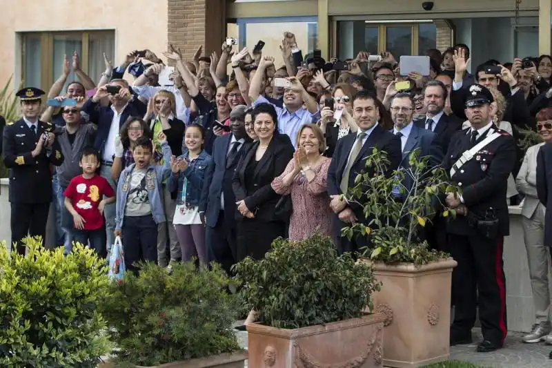 MARIA ELENA BOSCHI E I BAMBINI DEL CONGO FOTO LAPRESSE 