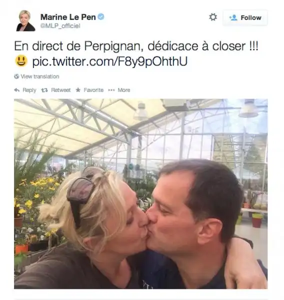 MARINE LE PEN BACIO CON LOUIS ALIOT PER SMENTIRE CLOSER 