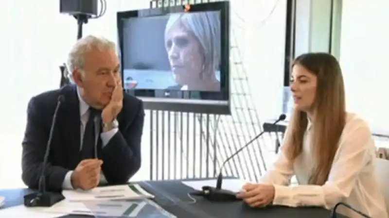 MICHELE SANTORO E GIULIA INNOCENZI ALLA PRESENTAZIONE DI ANNOUNO