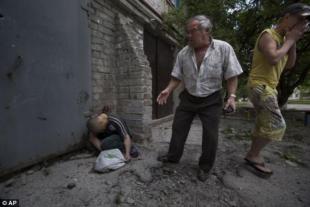 MORTI A SLOVIANSK DOPO I BOMBARDAMENTI DELL ESERCITO UCRAINO