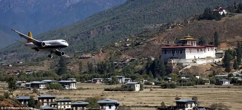 Paro Airport in Bhutan 