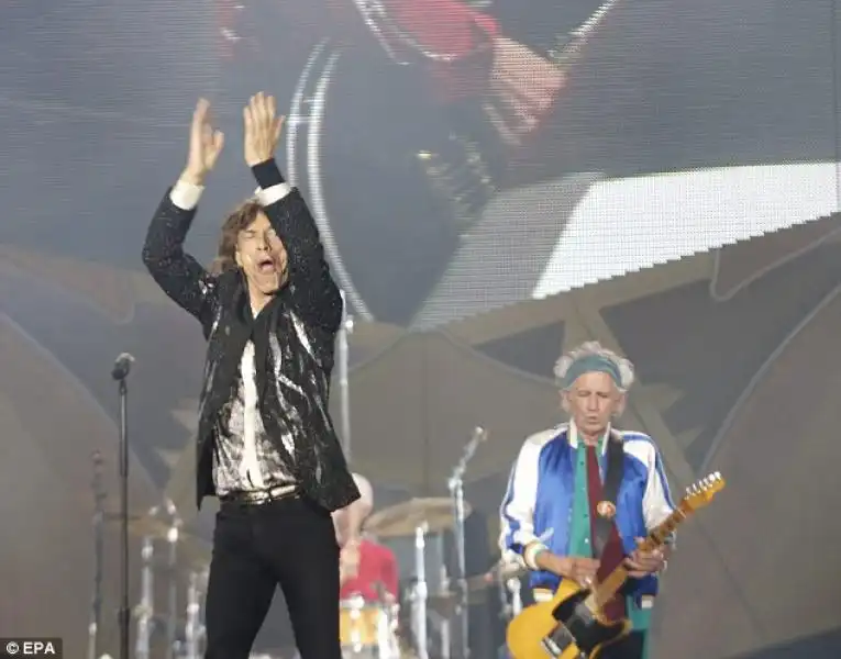 RONNIE WOOD KEITH RICHARDS E IL CONCERTO DEI ROLLING STONES A OSLO 