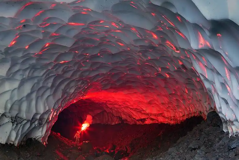 #22 ice cave near the mutnovsky volcano, russia