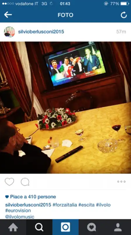 BERLUSCONI VEDE EUROVISION SONG CONTEST - INSTAGRAM1