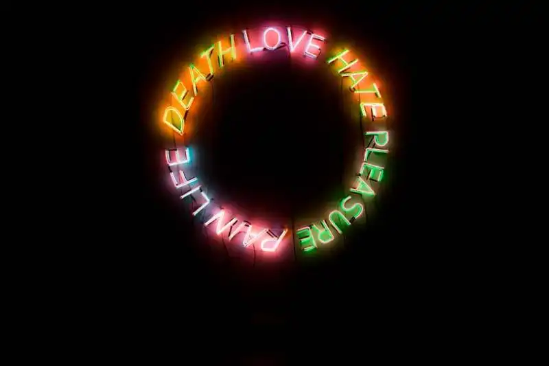 bruce nauman   life, death, love, hate, pleasure, pain