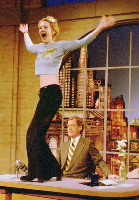 drew barrymore david letterman 1995