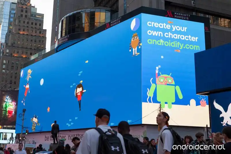 il progetto dello schermo di google a times square