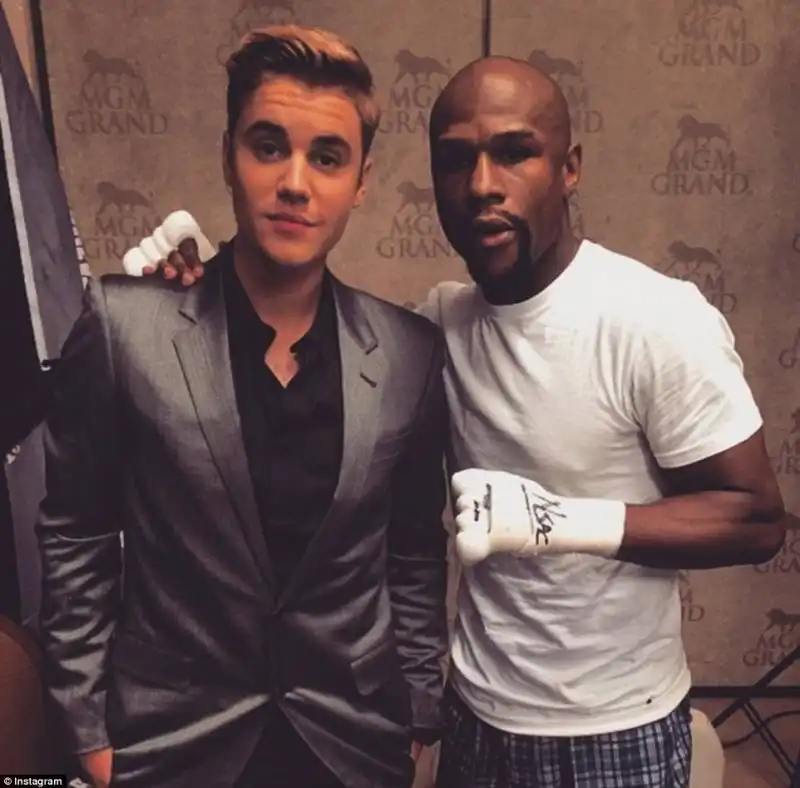 justin bieber e mayweather