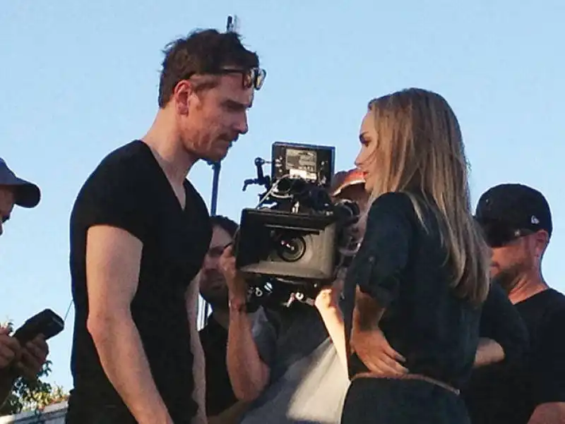 natalie portman e michael fassbender sul set