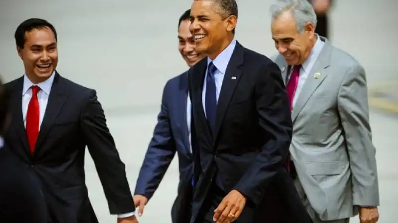 obama con i gemelli castro