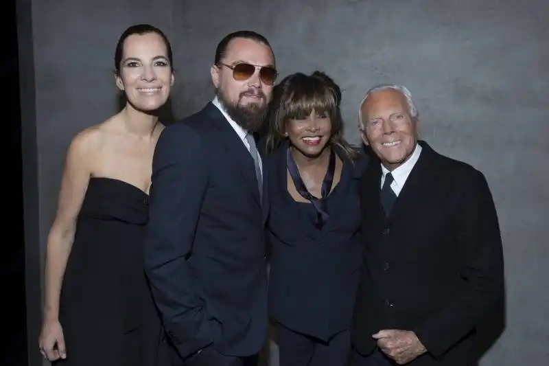 roberta armani, leonardo dicaprio, tina turner e giorgio armani 1