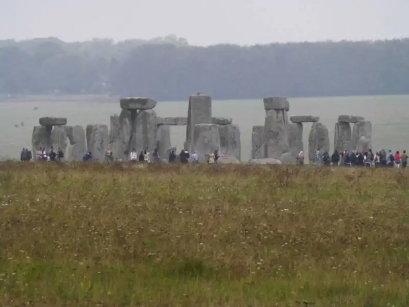 stonehenge rainy