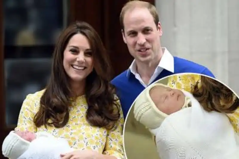 WILLIAM E KATE CON LA LORO FIGLIA