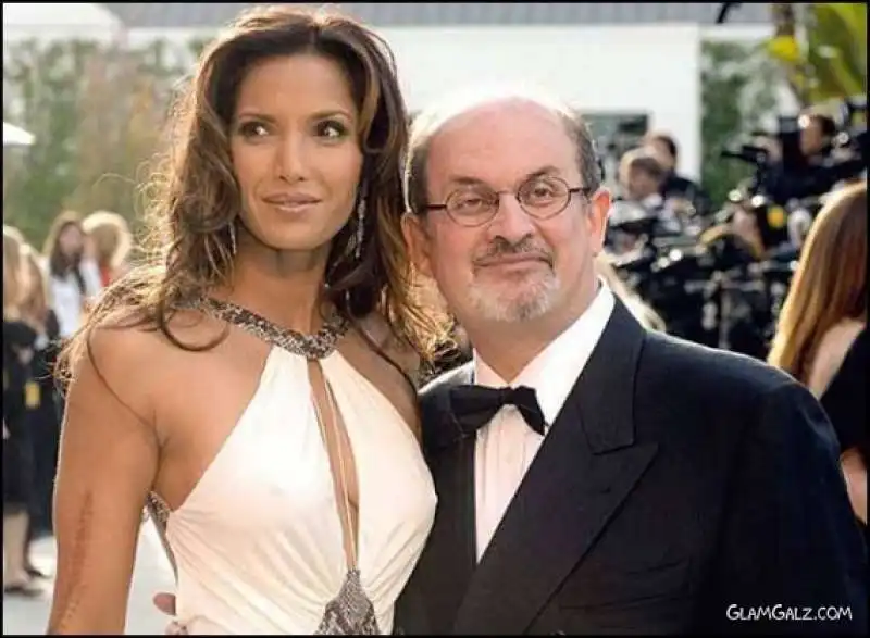 assortimento dissimile fra padma lakshmi e salman rushdie