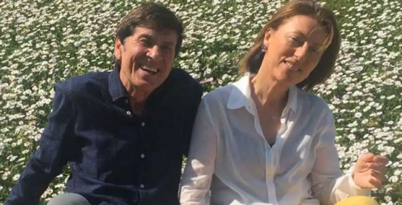 gianni morandi con la moglie anna