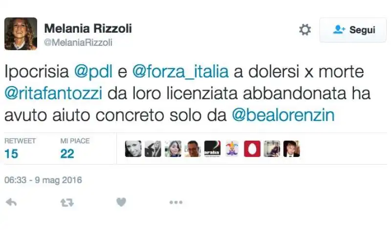 melania rizzoli rita fantozzi