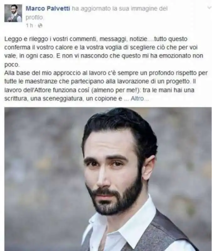 SALVATORE CONTE  (MARCO PALVETTI) SU FB