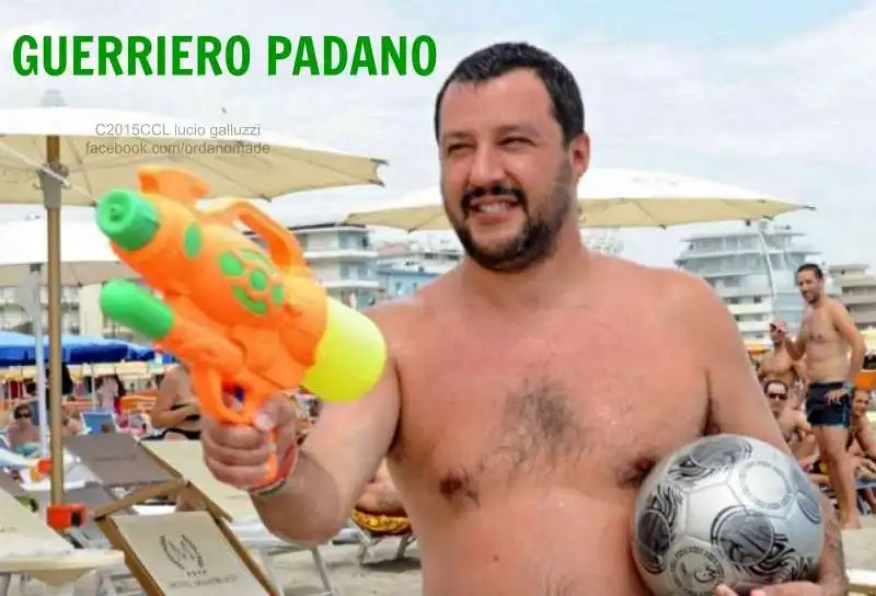 SALVINI E LA PISTOLA AD ACQUA