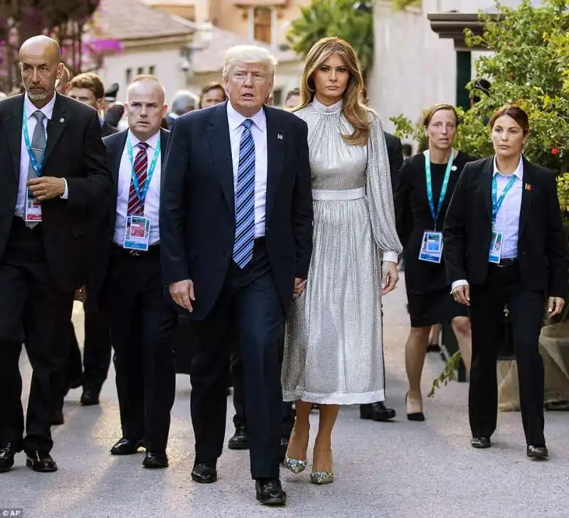 donald e melania trump a taormina 3