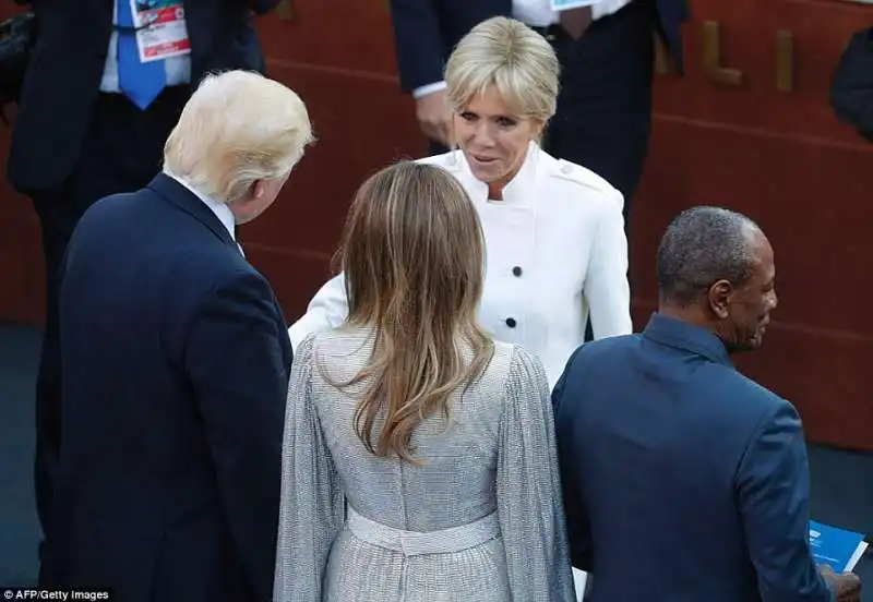 donald e melania trump con brigitte a taormina 