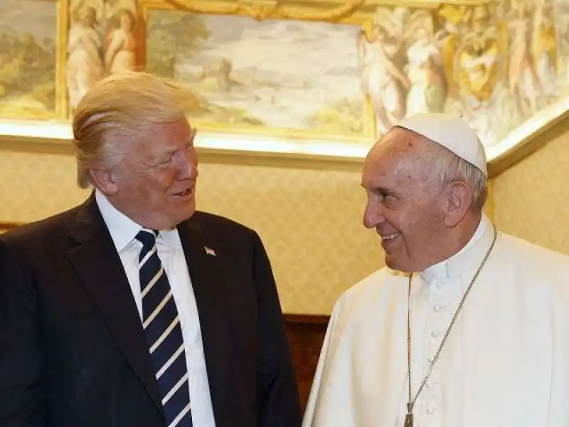 donald trump  con  il papa