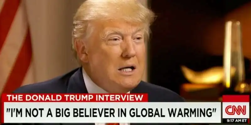 donald trump riscaldamento globale