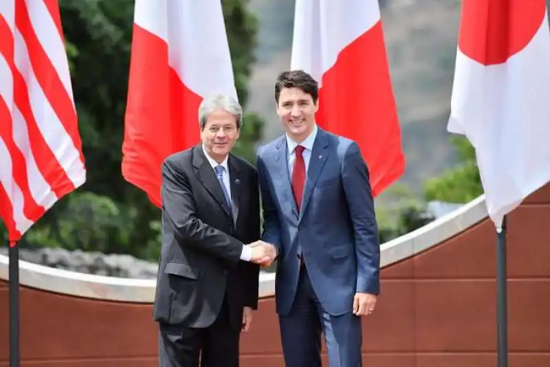 gentiloni trudeau taormina