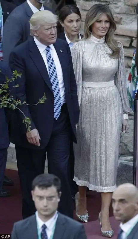 melania e donald trump a taormina 