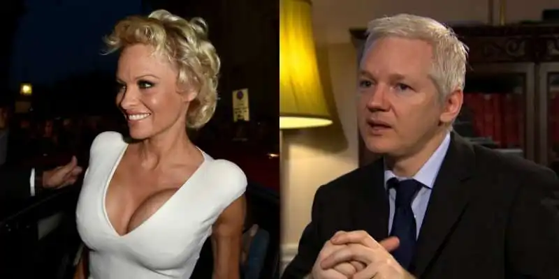 pamela anderson julian assange