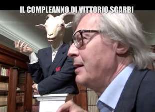 sgarbi e la testa di capra