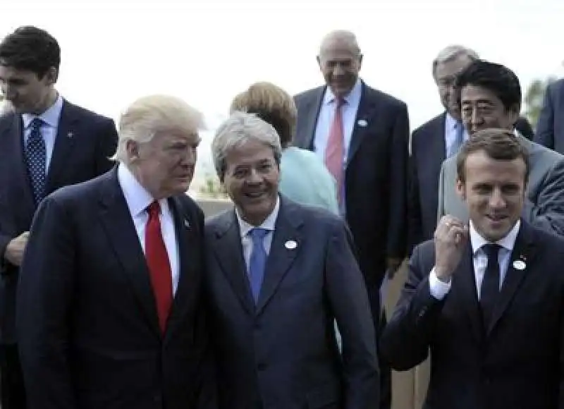 TRUMP GENTILONI MACRON