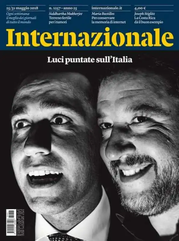 copertina internazionale salvini di maio