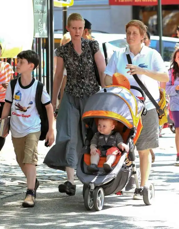 cynthia nixon christine marinoni e figli