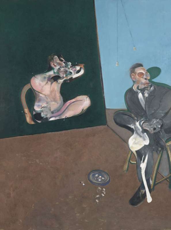 francis bacon two studies of george dyer with dog 1