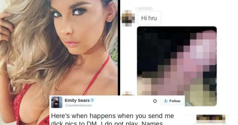 i messaggi   di  emily  sears alle fidanzate di chi le manda foto di piselli