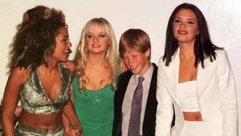 il principe harry con le spice girls