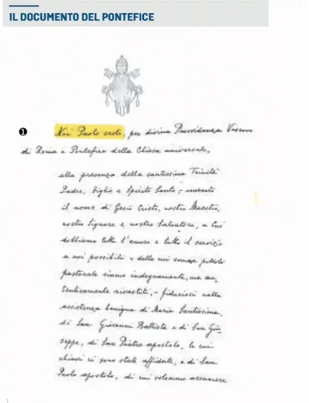 LA LETTERA CON CUI PAPA MONTINI - PAOLO VI - IPOTIZZAVA LE DIMISSIONI