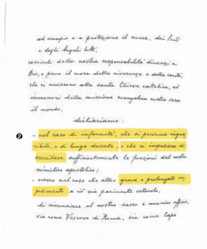 LA LETTERA CON CUI PAPA MONTINI - PAOLO VI - IPOTIZZAVA LE DIMISSIONI 