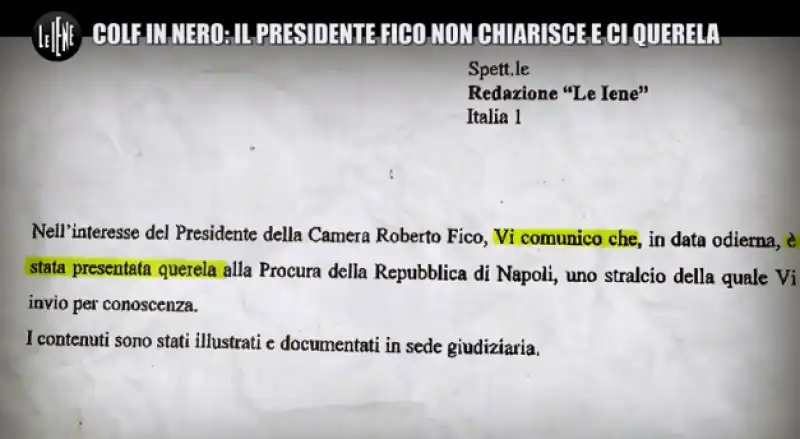 la lettera dell avvocato roberto fico alle iene