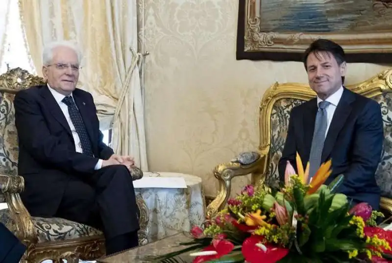 Mattarella con Giuseppe Conte  