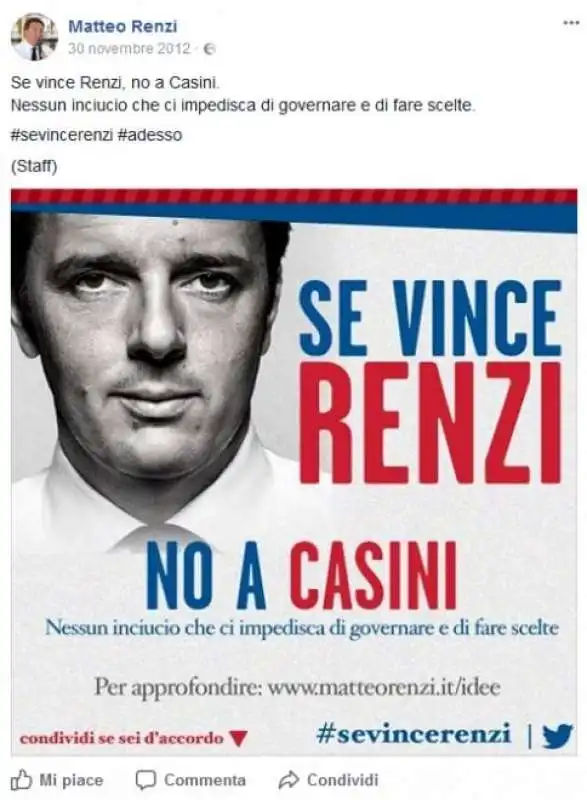 se vince renzi no a casini