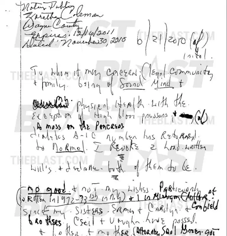 aretha franklin, il testamento datato giugno 2010 11